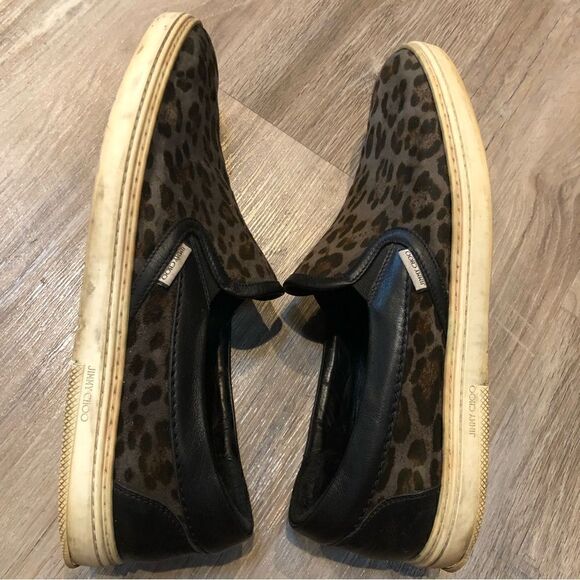 JIMMY CHOO Loafer Sneakers Size 44 Animal Cheetah Leopard Print - Picture 6 of 10